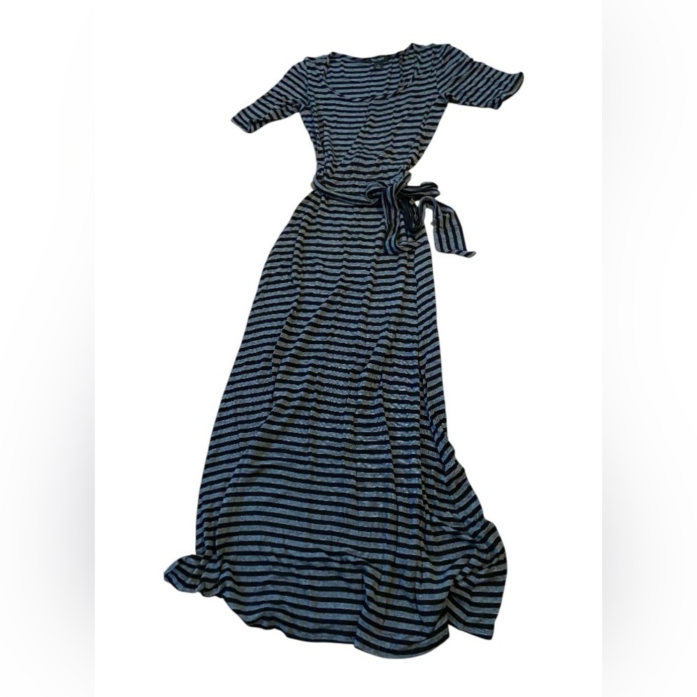 White House Black Market Navy and Black Striped Dress